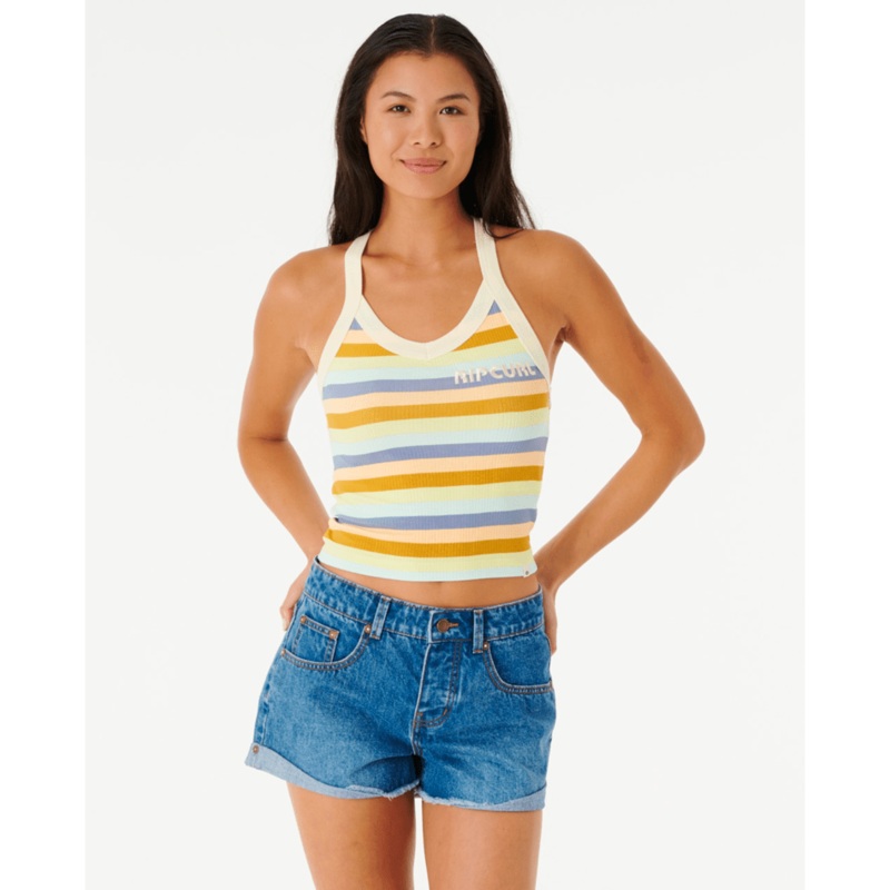 Rip Curl Day Break Rib Tank-Navy