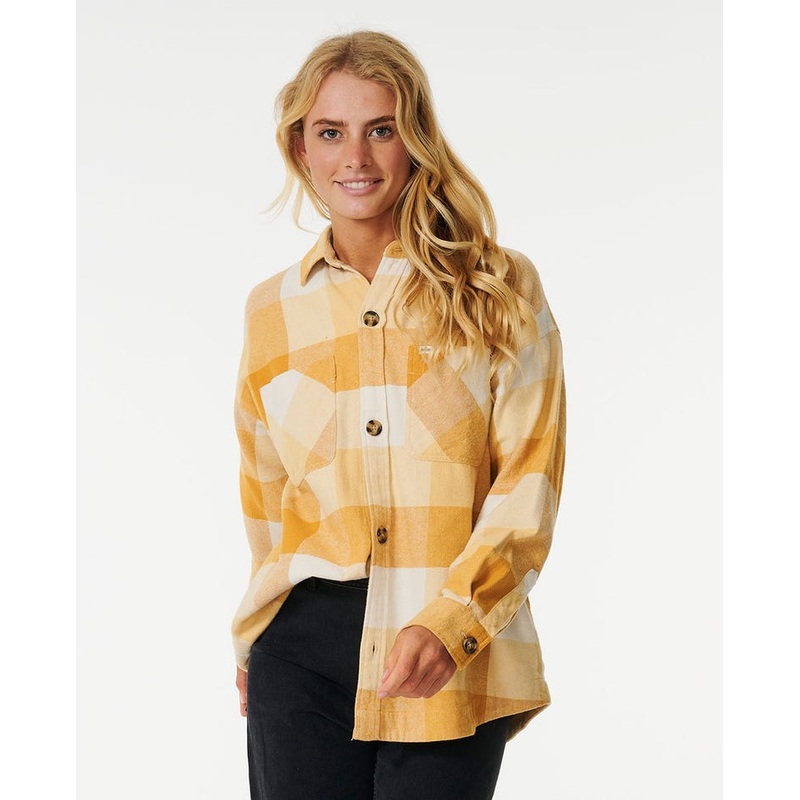 Rip Curl La Isla Flannel L/S Shirt-Gold