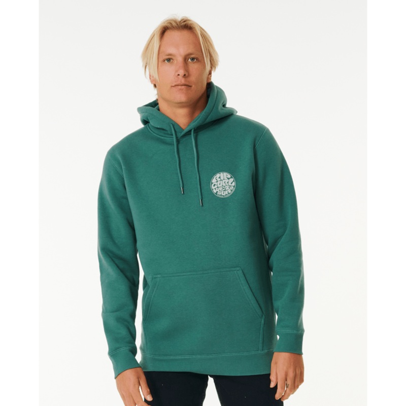 Rip Curl Wetsuit Icon Hooded Sweatshirt-Washed Green