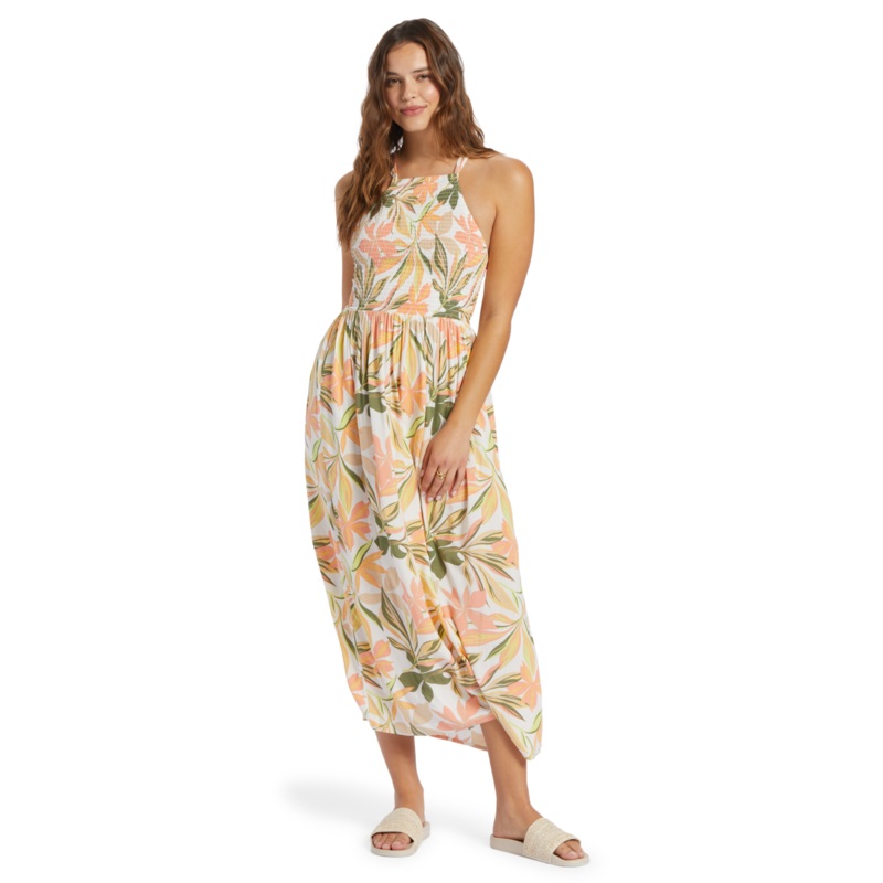 Roxy Bungalow Maxi Dress-Snow White
