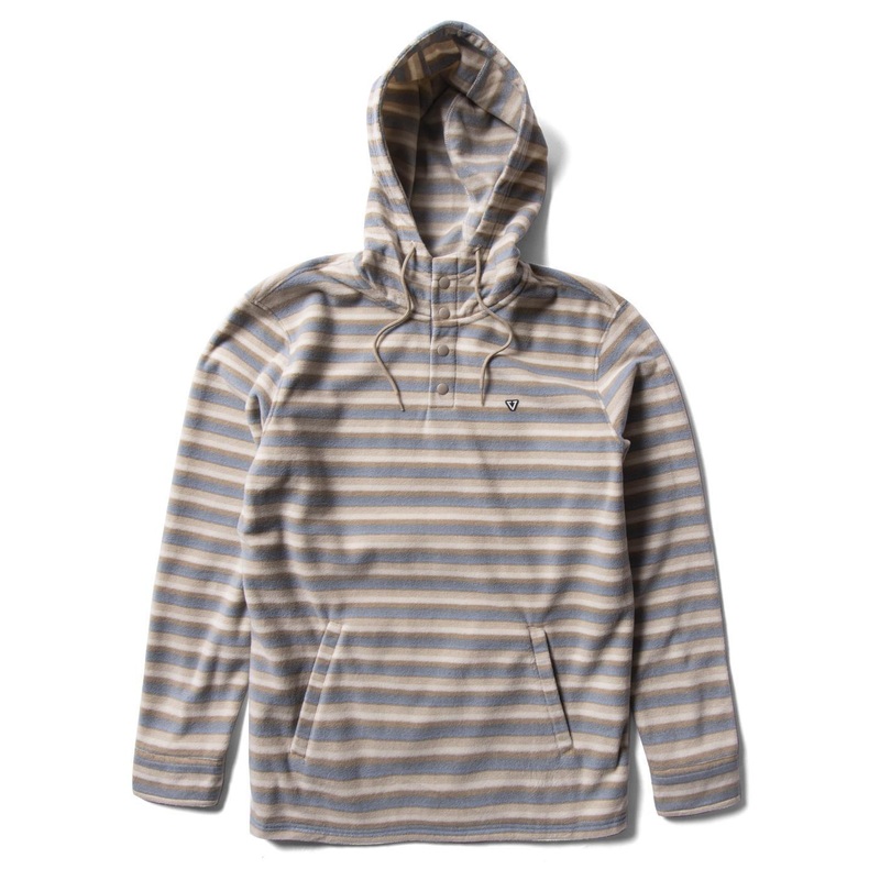 Vissla Eco-Zy Hooded Popover L/S Shirt-Light Slate