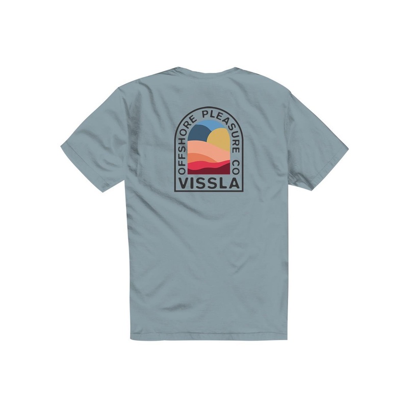 Vissla Offshore Pleasure Premium Pocket Tee-Chambray