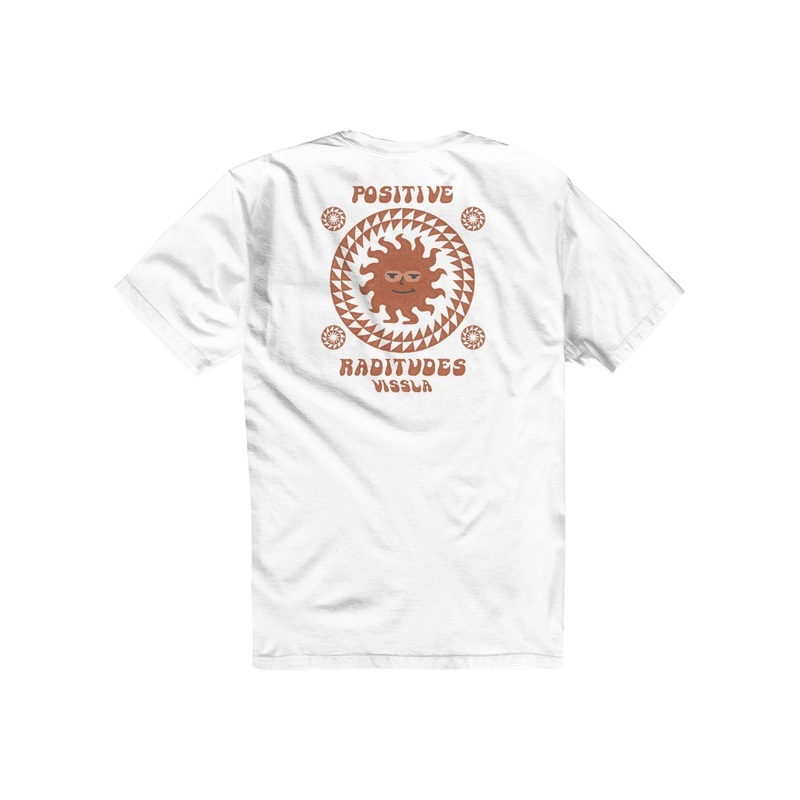 Vissla Sunburnt Shred Heads Premium Pocket Tee-White
