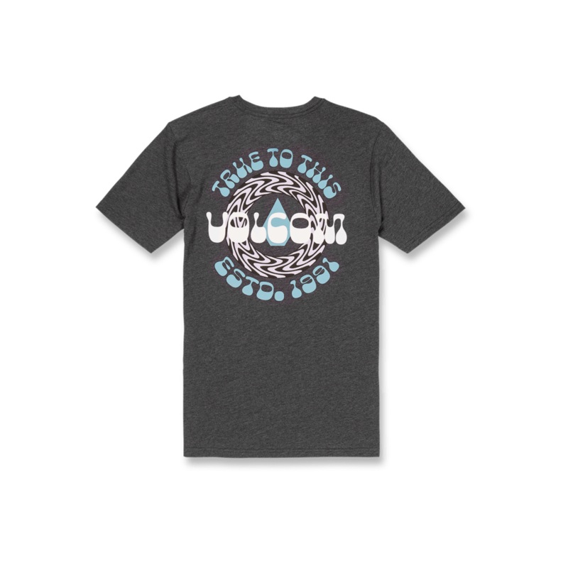 Volcom Stone Backstage Tee-Dark Black Heather
