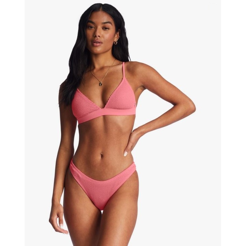 Billabong Summer High Fixed Tri Top-Coral Crush
