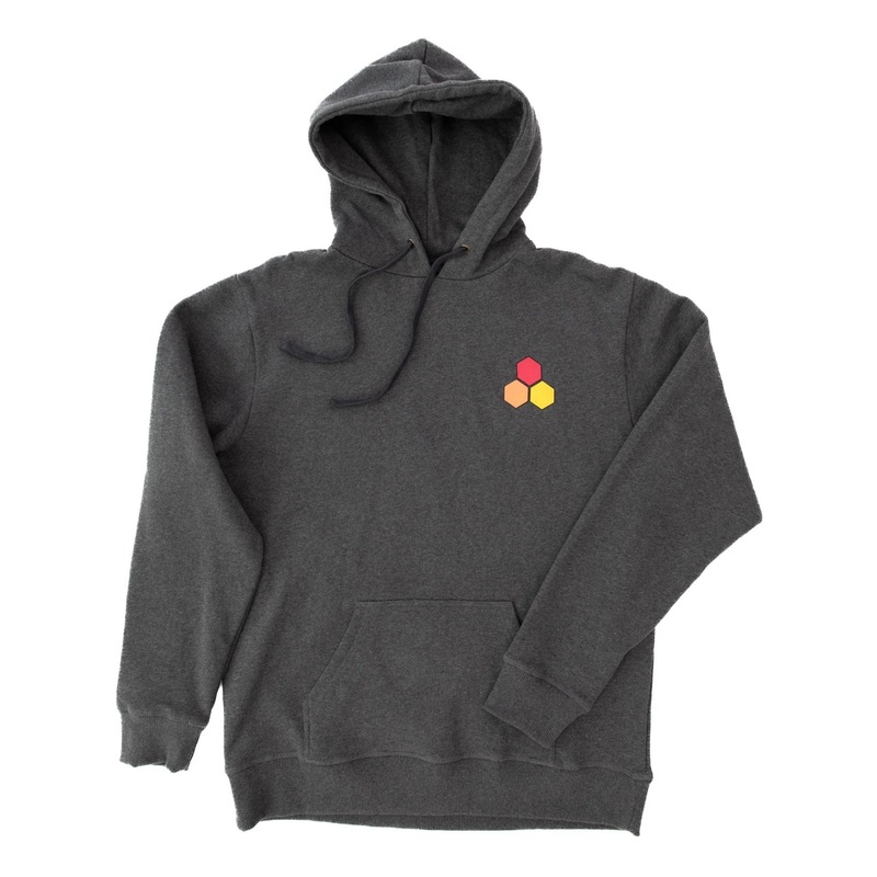 Channel Islands Classic Hex Hooded Sweatshirt-Heather Grey