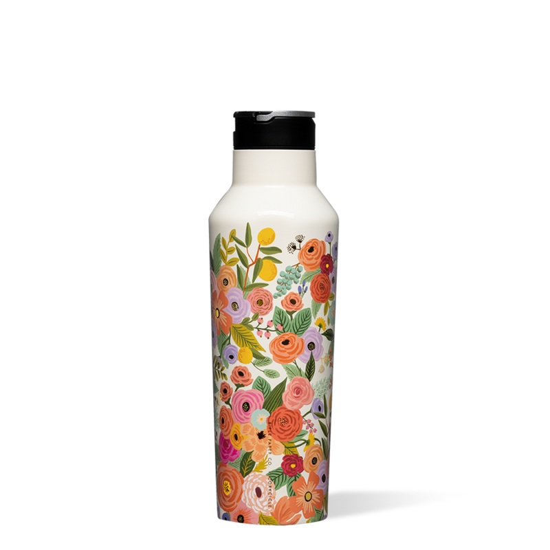 Corkcicle x Rifle Paper 20 oz Sport Canteen-Garden Party
