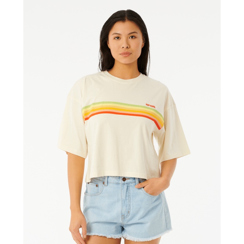 Rip Curl Eventide Heritage Crop Tee-Bone