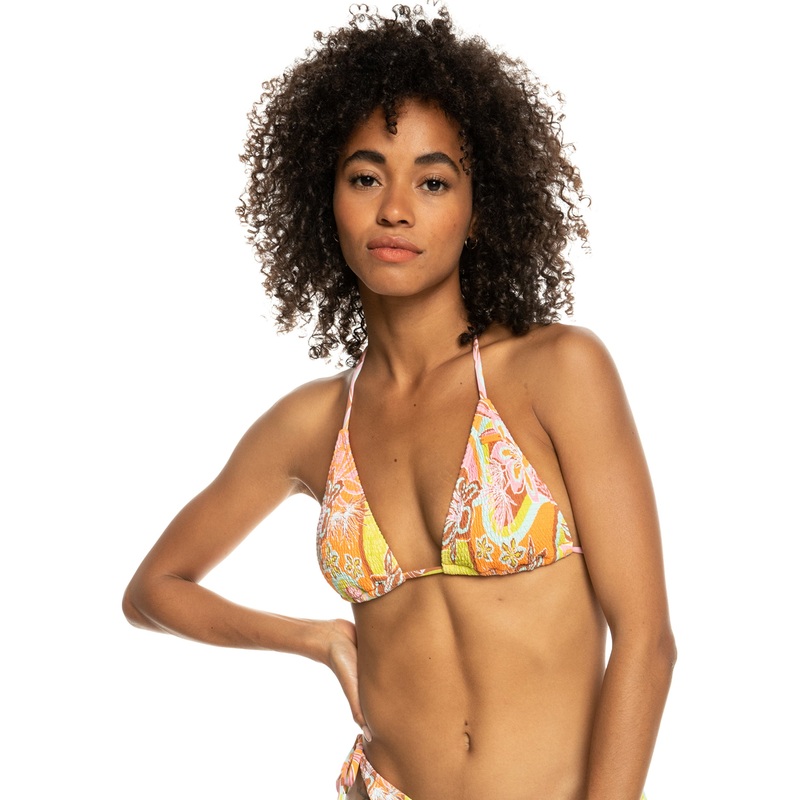 Roxy Floraldelic Smock Tiki Tri Top-Mock Orange