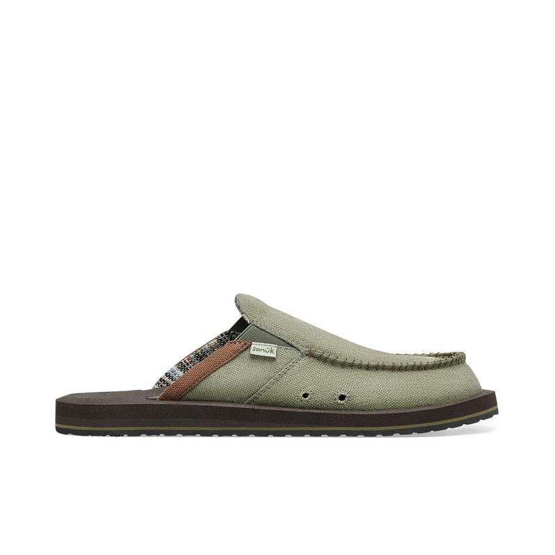 Sanuk You Got My Back ST Hemp Shoe-Army