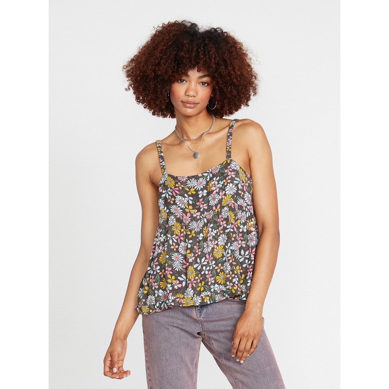 Volcom Happy Dazee Cami Tank-Espresso