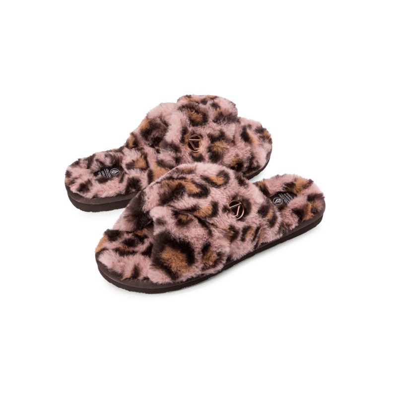 Volcom Lil Slip Slippers-Raisin