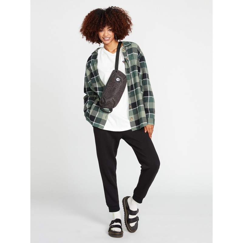 Volcom Oversize Me L/S Shirt-Dark Pine