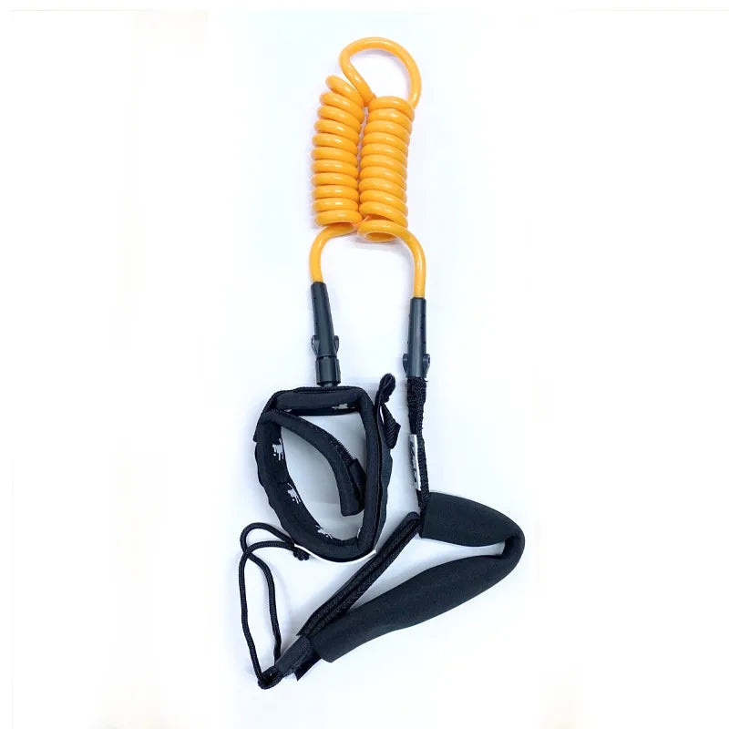 Kaohi Downwind Double Coil Calf Leash-Orange-7′ x 8mm