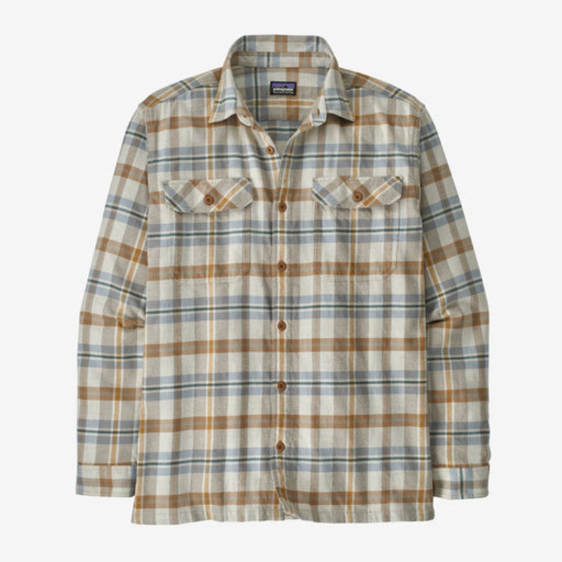 Patagonia Organic Cotton MW Fjord Flannel L/S Shirt-Fields: Natural