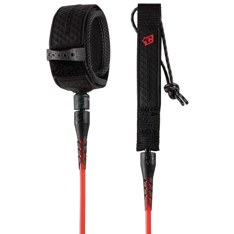 Creatures Comp Leash-Fluro Red Black-6’0″