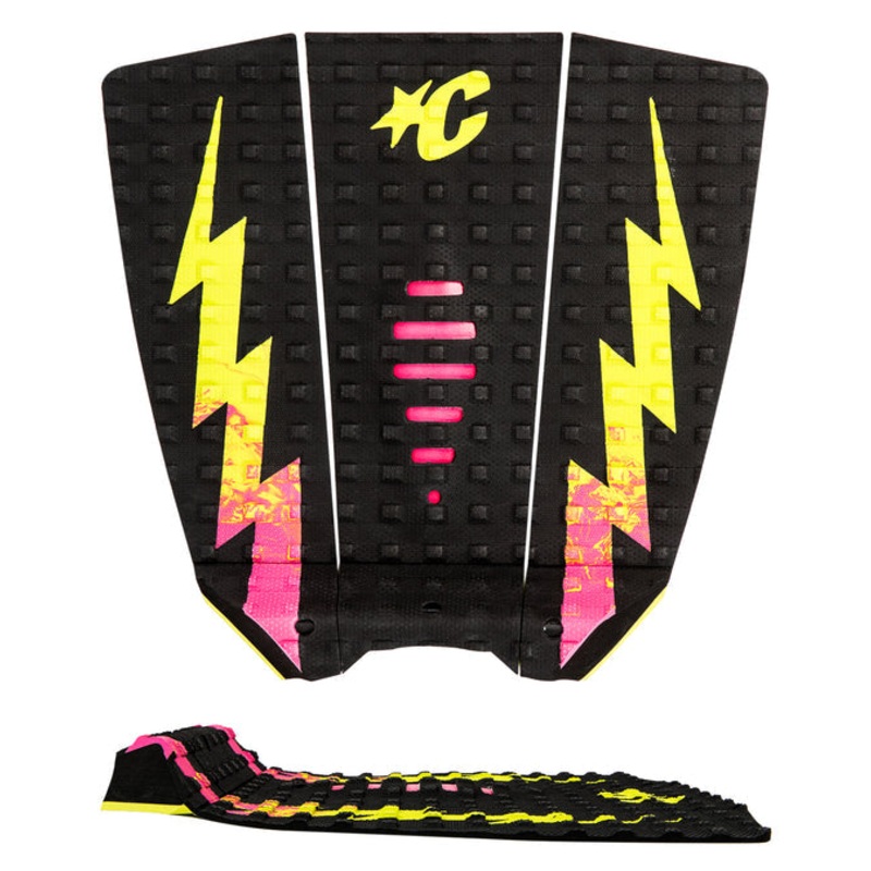 Creatures Mick Eugene Fanning Lite Traction Pad-Black Pink Fade Lime