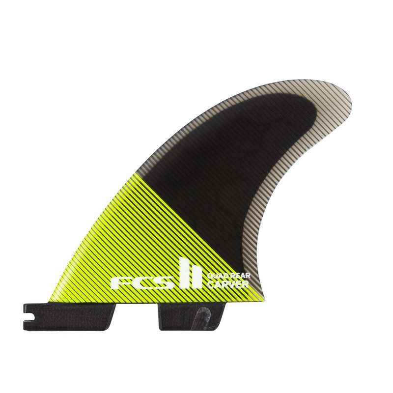FCS Carver PC Quad Rear Fin Set-Acid/Black-Medium