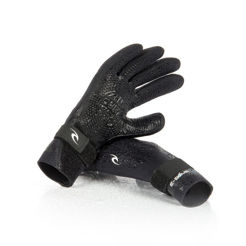 Rip Curl E Bomb 2mm 5 Finger Gloves-Black
