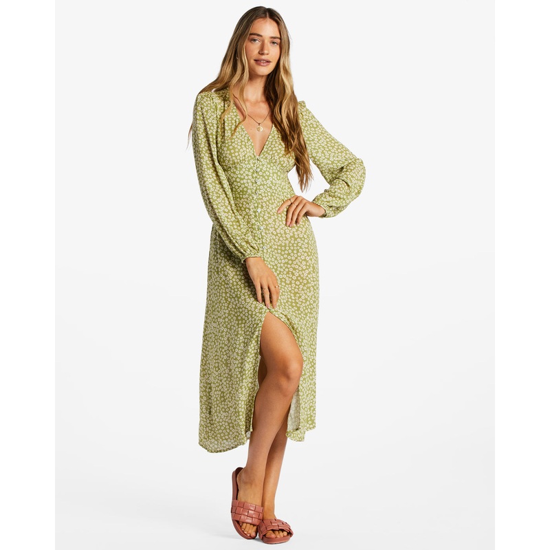 Billabong Cool Nights Dress-Green Eyes