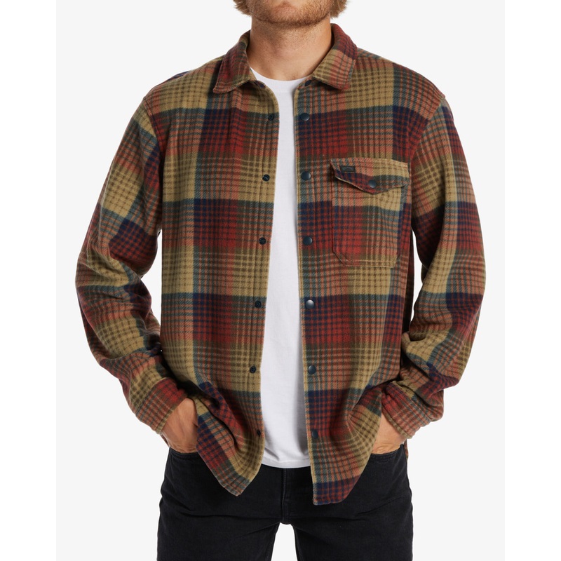 Billabong Furnace Flannel L/S Shirt-Gravel