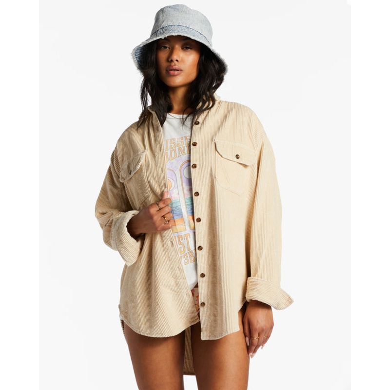 Billabong So Stoked L/S Shirt-Antique White 2