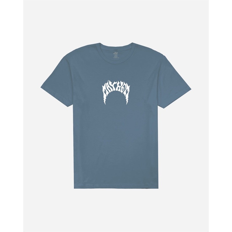 Lost Mayhem Bolts Vintage Dye Tee-Provincial Blue