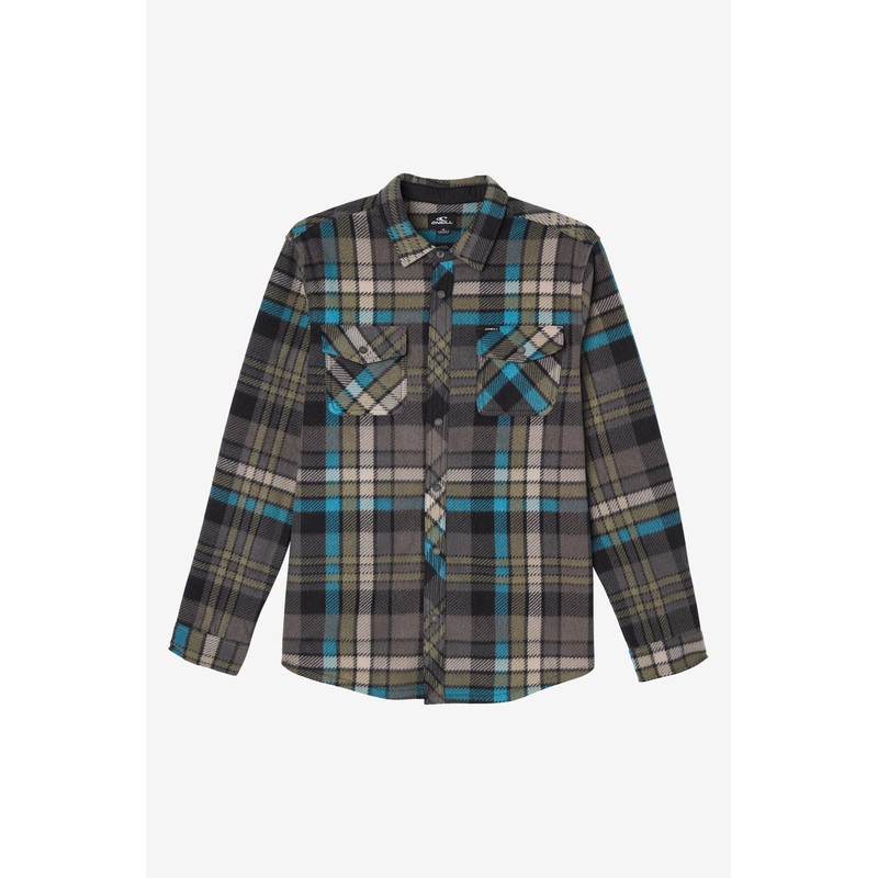 O’Neill Glacier Plaid Superfleece L/S Shirt-Grey