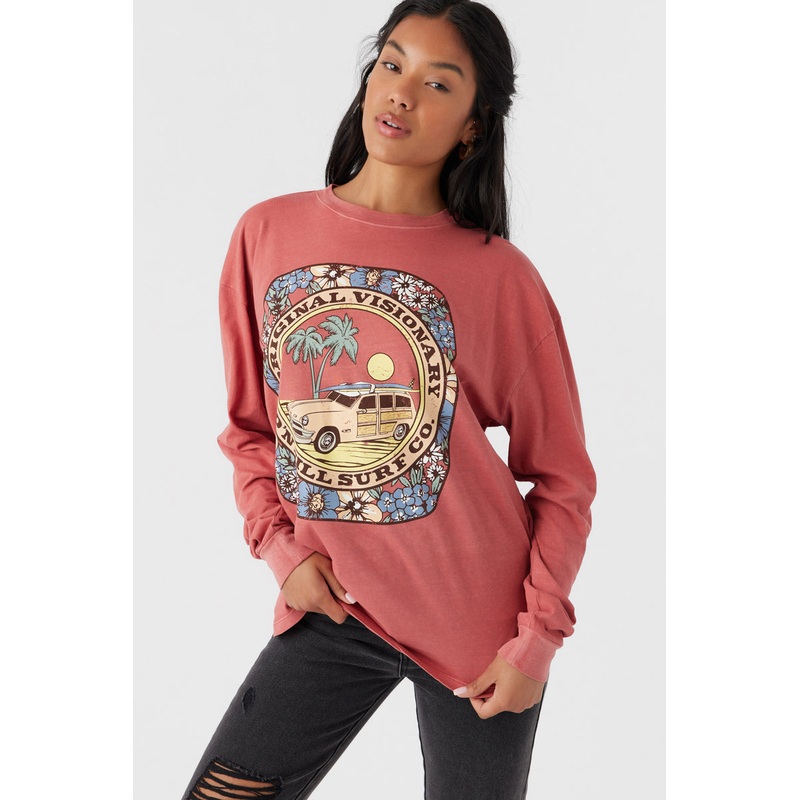 O’Neill Woody L/S Tee-Dusty Cedar