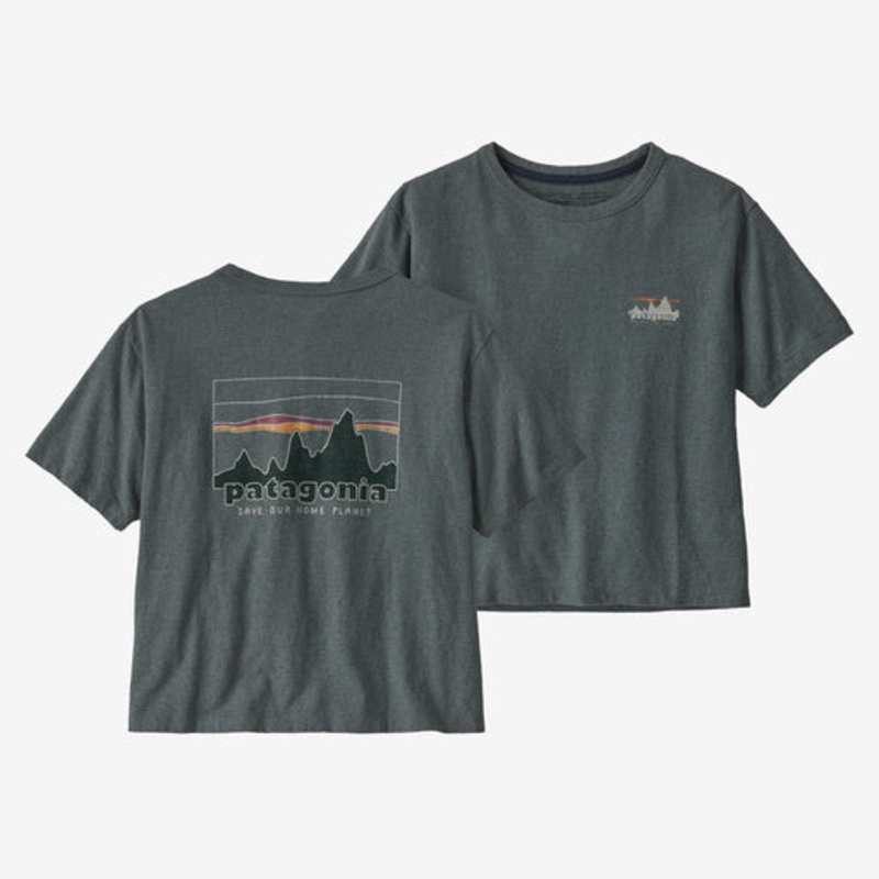 Patagonia W’s ’73 Skyline Easy Cut Responsibili-Tee-Nouveau Green