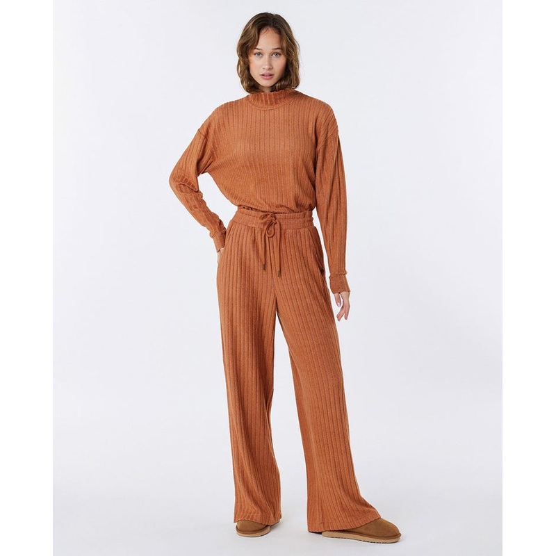 Rip Curl Cosy II Straight Leg Pants-Light Brown