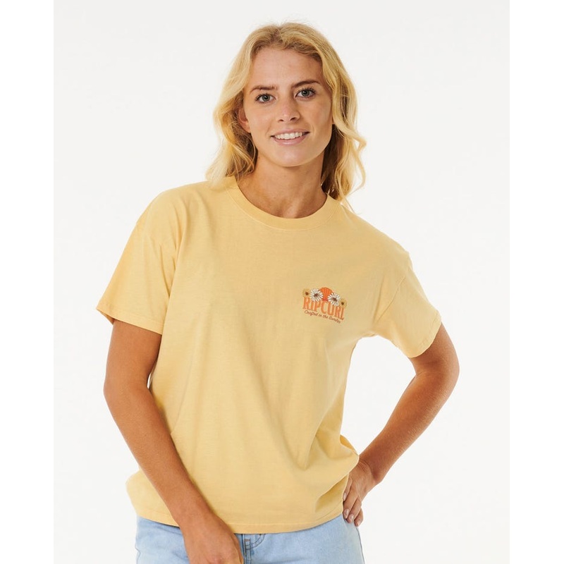 Rip Curl Mystic Relaxed Tee-Washed Yellow