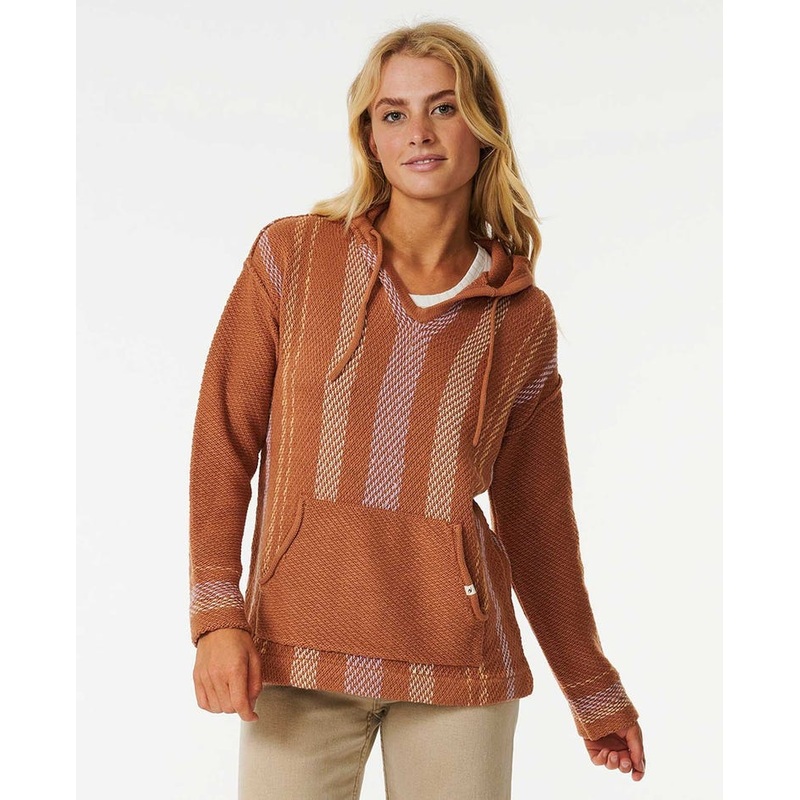 Rip Curl Sunrise Session Poncho Sweater-Light Brown