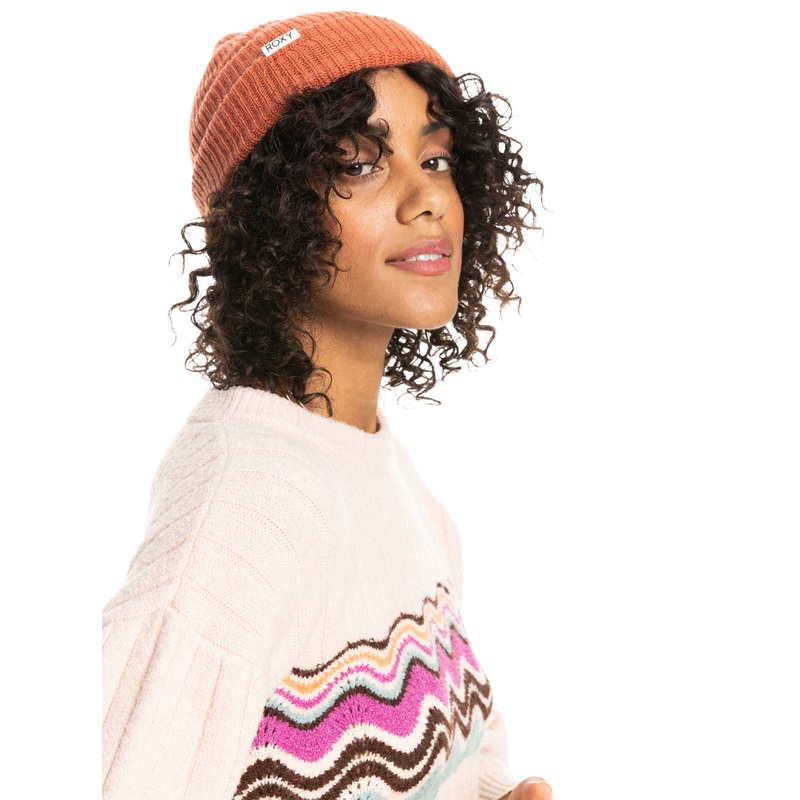 Roxy Island Fox Beanie-Cedar Wood