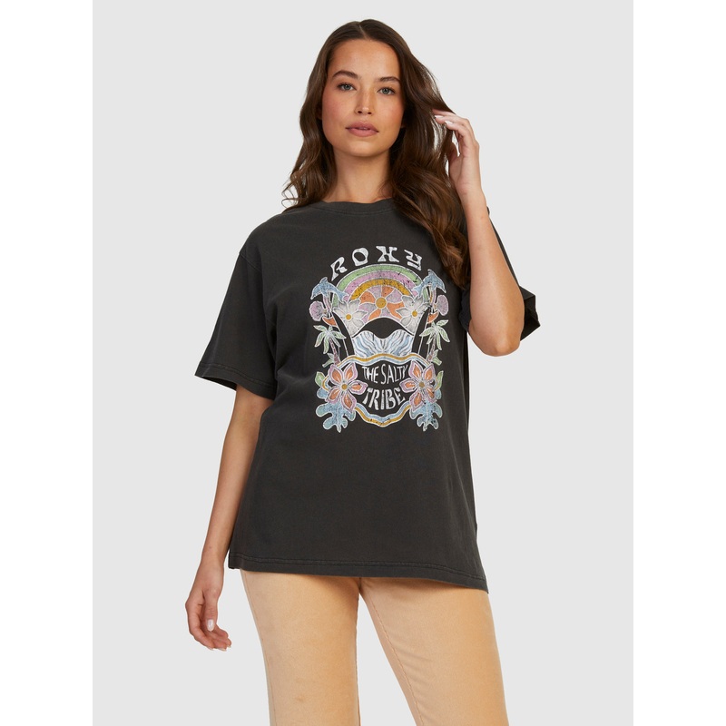 Roxy To The Sun Tee-Anthracite