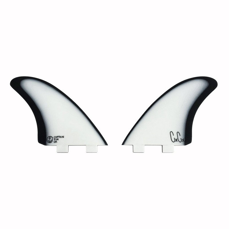 Captain Fin Christenson Especial Twin Fin Set-White/Black