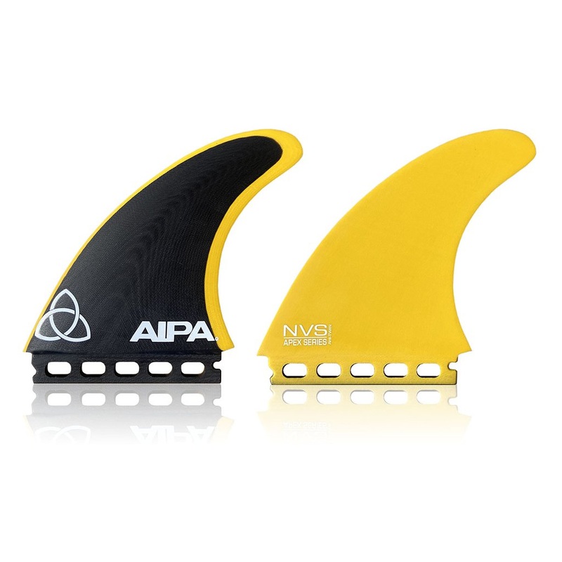 NVS Aipa Ahi Futures Apex Twin Fin Set-Black/Yellow