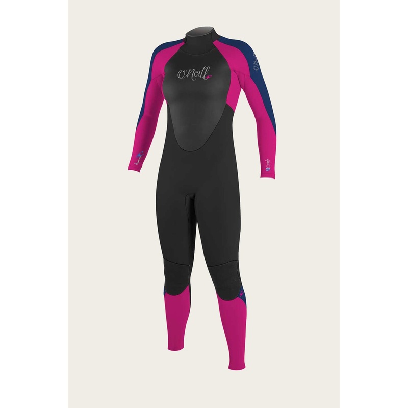 O’Neill Girl’s Epic 3/2 BZ Wetsuit-Blk/Berry/Nvy
