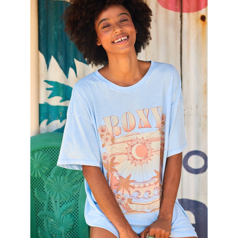 Roxy Star Chart Tee-Bel Air Blue