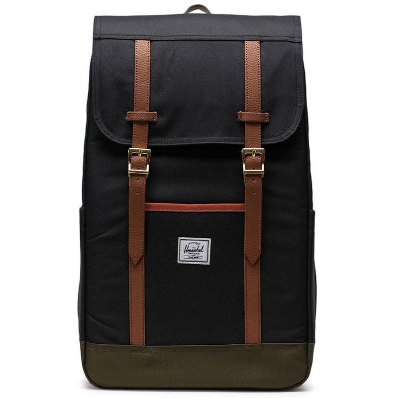 Herschel Retreat Backpack-Black/Ivy Green/Chutney