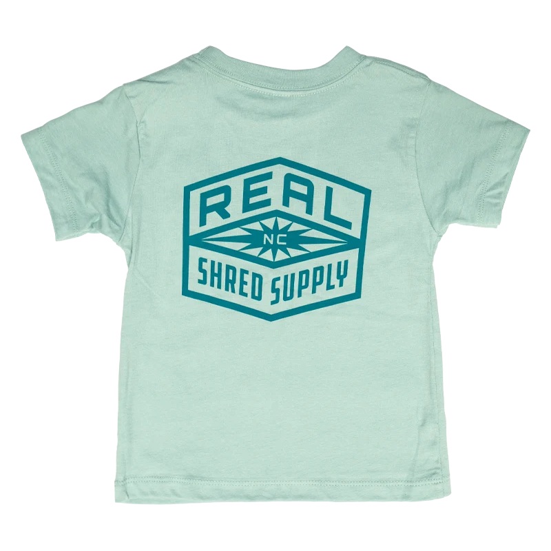 REAL Toddler Shred Supply Tee-Dusty Blue