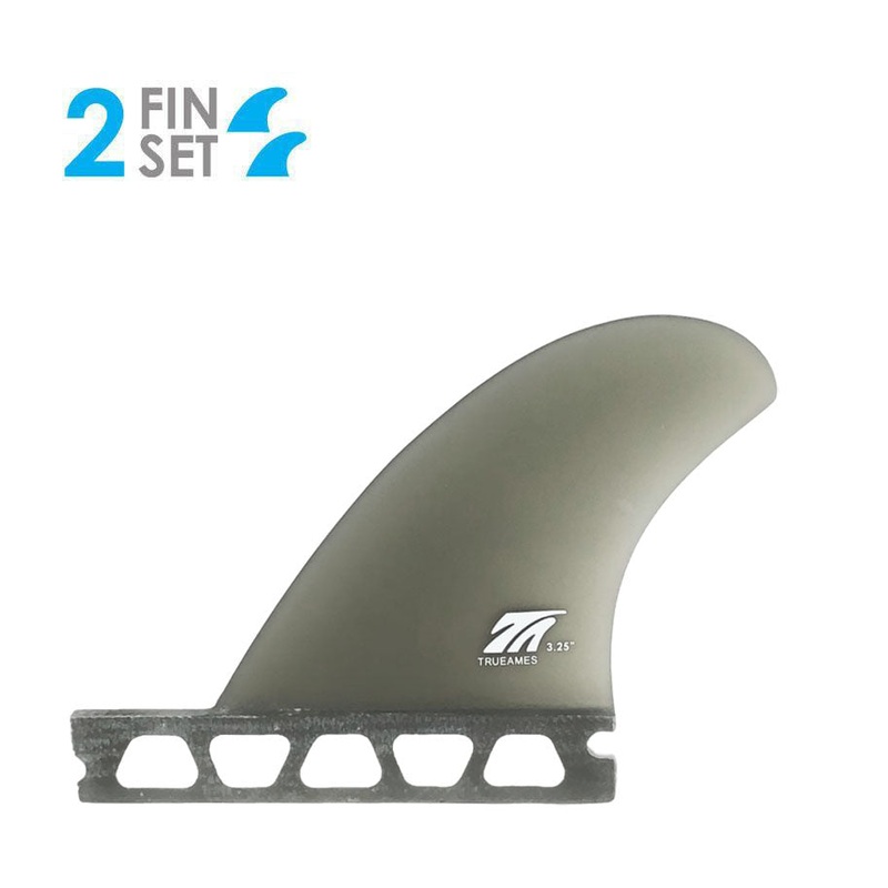 True Ames Futures Side Bite-Smoke-3.25″