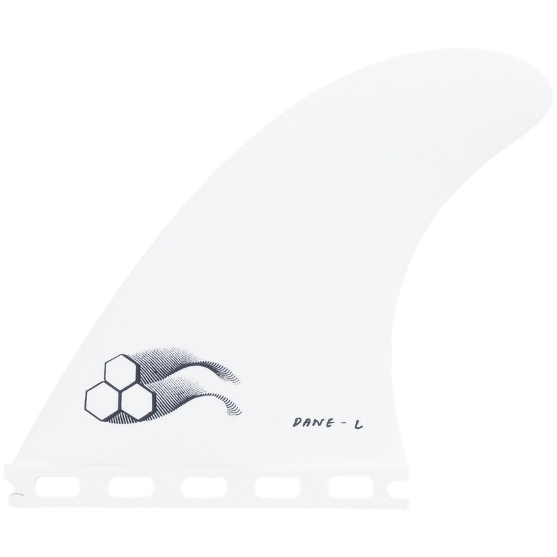 Channel Islands Dane DD2 Fiberglass Tri Fin Set-White-Large