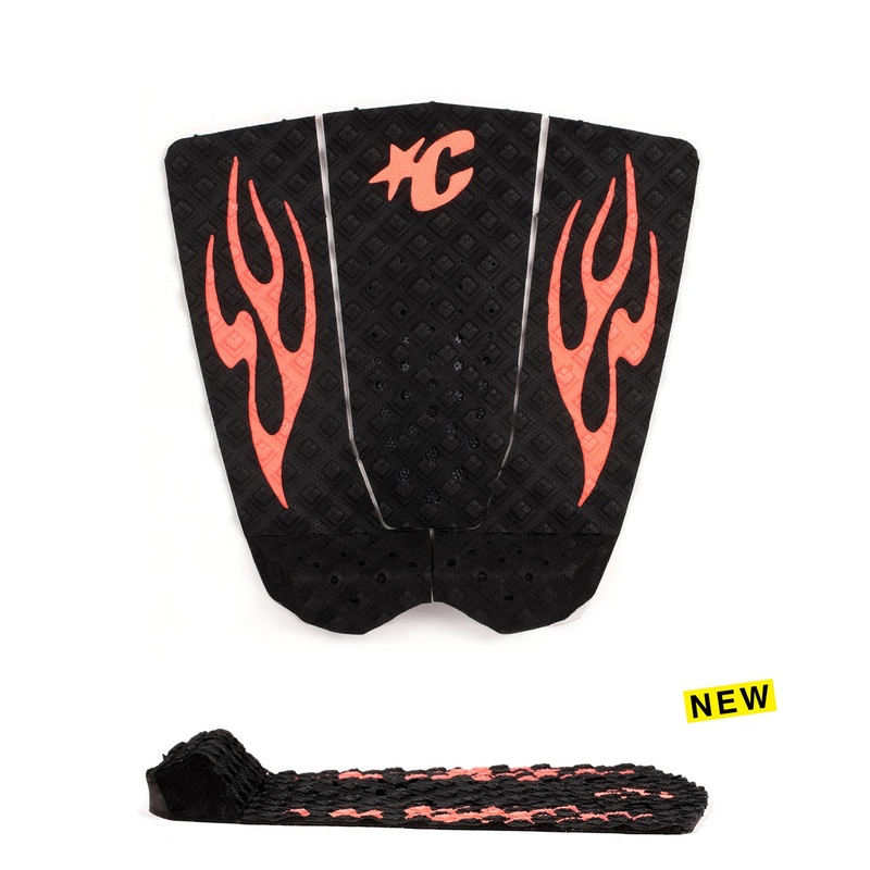 Creatures Griffin Colapinto Grom Traction Pad-Black Fluro Red Flames
