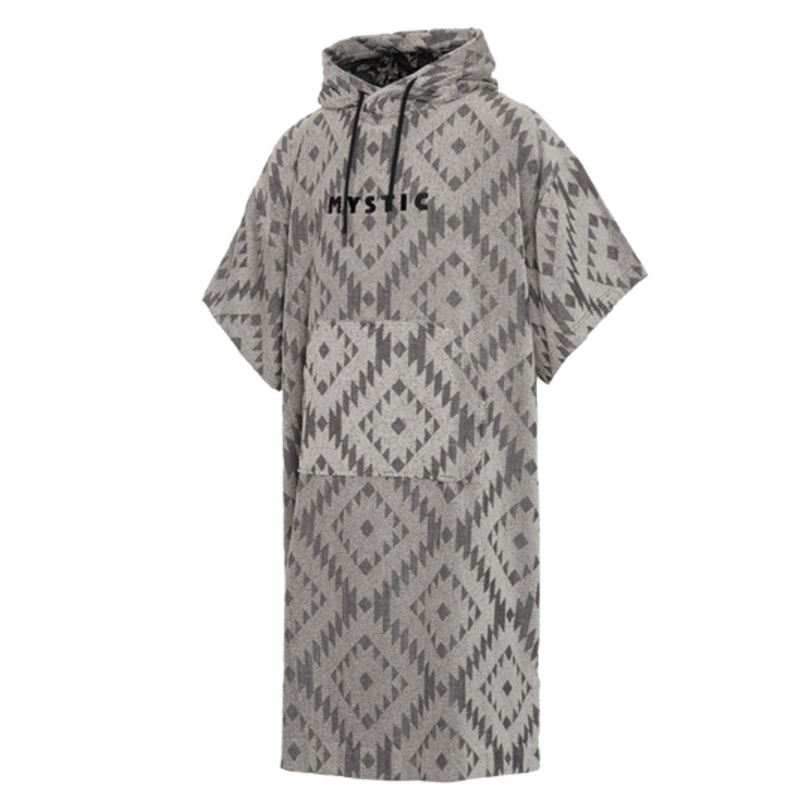 Mystic Jacquard Poncho-Black / White
