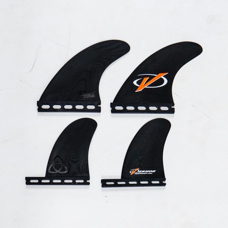 NVS Vernor Apex Pivot Quad Fin Set-Black