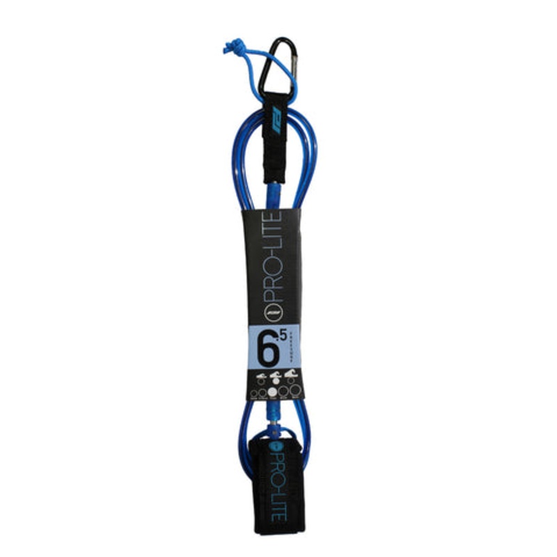 Pro-Lite Freesurf Leash-Clear Blue/Black Core-6’5″ x 7mm