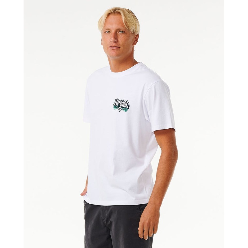 Rip Curl Skull Slob Tee-White