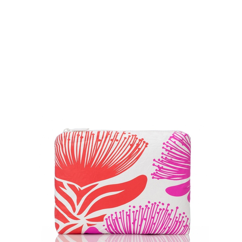 Aloha Collection Small Bi ‘ohi’a Lehua 24 Pouch-Crimson