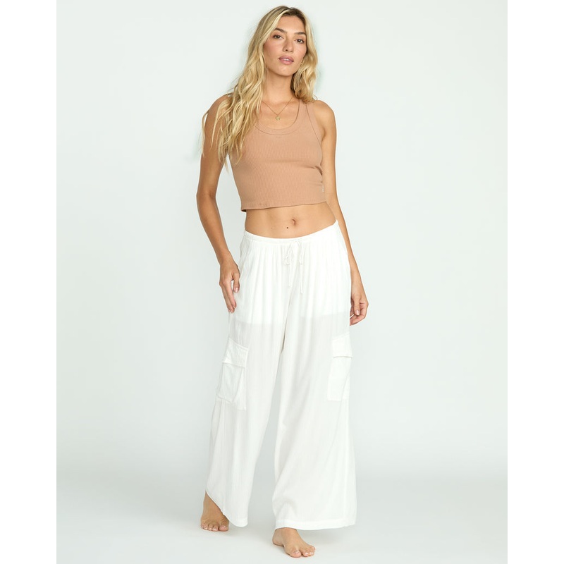 Billabong Beach Babe Cargo Pants-Salt Crystal